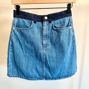 French Connection Light Blue Denim Mini Skirt